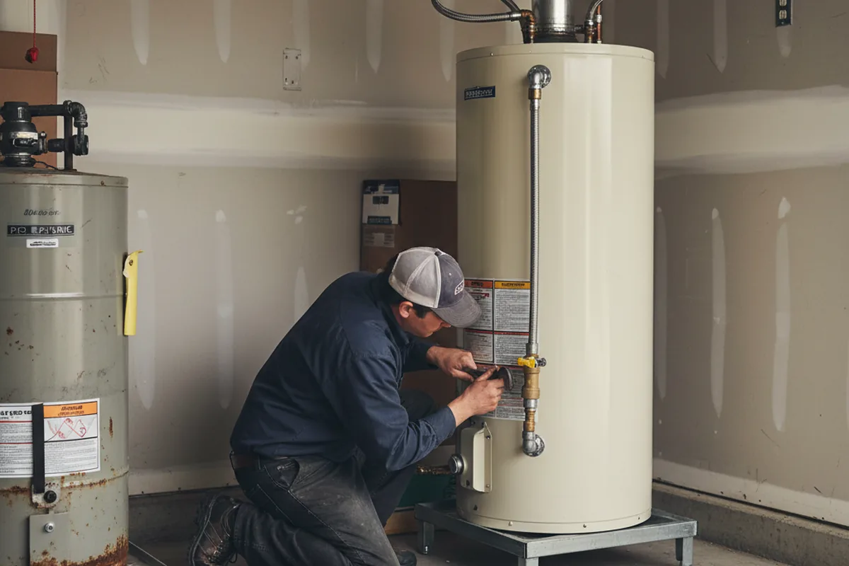 Water heater and shutoff valve replacement in Imbler