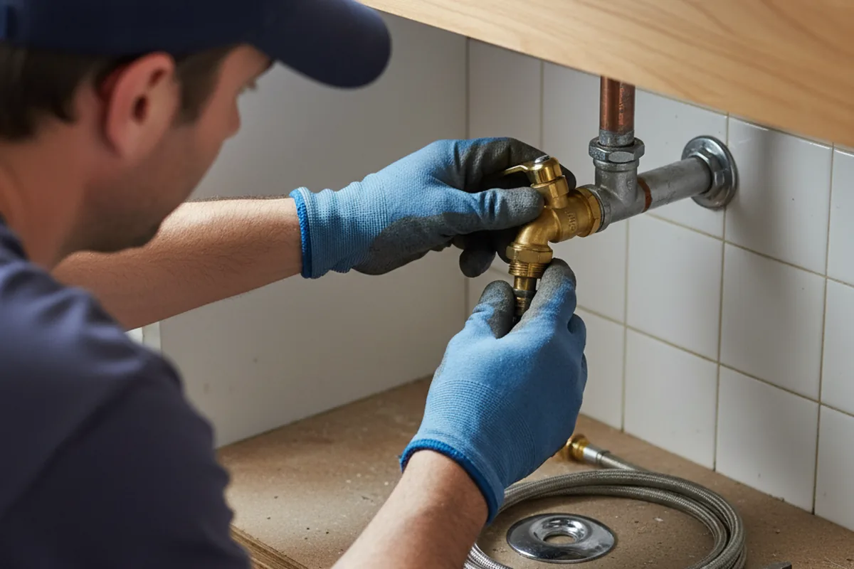 Shutoff valve and fitting work during Faucet and Fixture Repair in Imbler